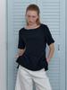 Elssibeui Back Cut-Out Blouse Top_Black