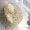 Summer Pearl Lace Mesh Hat Women's Straw Straw Hat Street Photography Styling Beach Hat Elegant Flat Top Hat