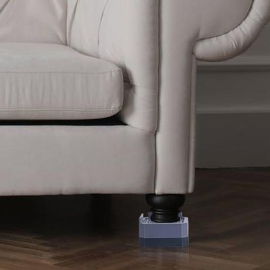 4 Piezas Elevador de Muebles Rectangular Apilable de Alta Resistencia Elevador de Cama Antideslizante Lavadora Refrigerador Escritorio Sofá Silla Pata Elevación Altura