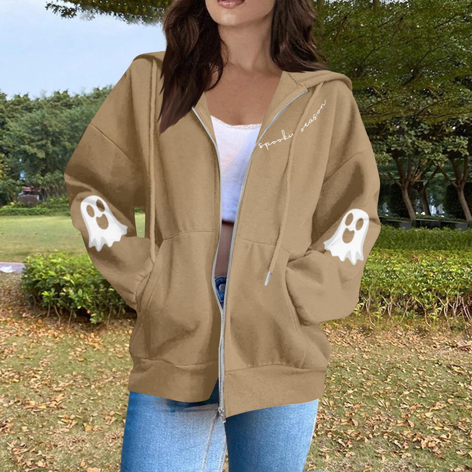 

Женская мода Повседневные толстовки с капюшоном и длинным рукавом однотонные топы XL