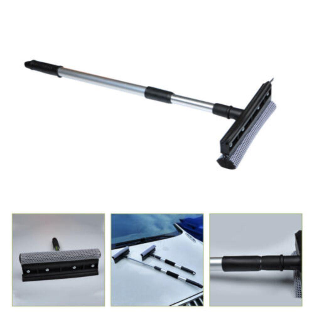 Double-Sided Glass Squeegee Extendable Handle Window Cleaning Wiper Portable Glass Brush Cleaner