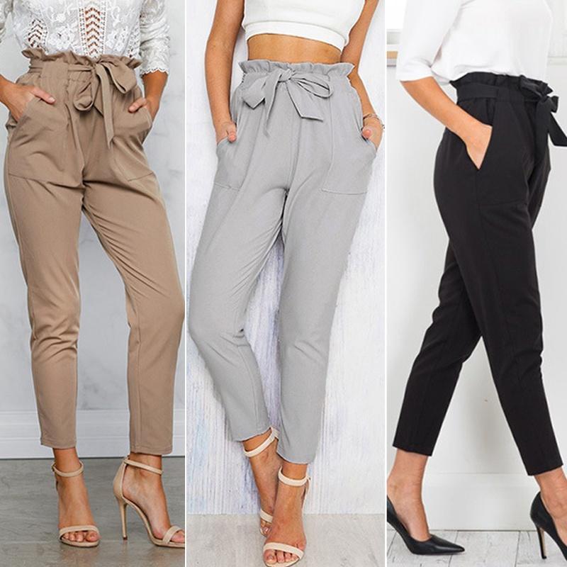 Buy Simple OL Style High Waist Harem Pants Women Casual Pants Fashion ...