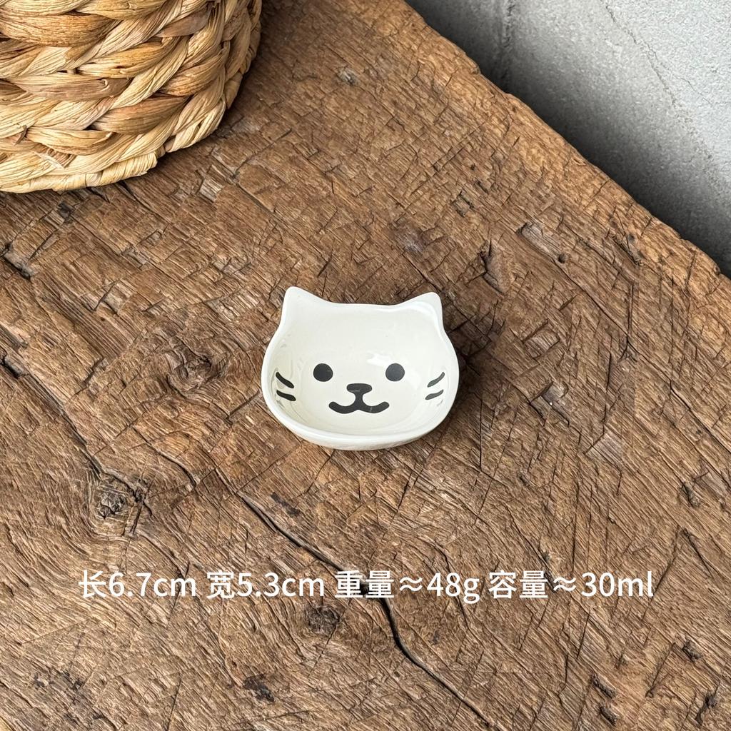 Japanese Cute Cartoon Cat and Dog Dish Ceramic Tableware Breakfast Snack Plate Table Decoration Bowl Home Decoration Tableware