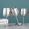 Nietłukący Kieliszek ze Stali Nierdzewnej Metalowy Kieliszek do Wina w Stylu Retro Wysoki Kieliszek Kubek do Picia