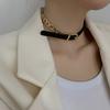 Women Fashion Leather Chain Necklace A Two-Wearing Neck Joint Bracelet