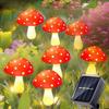 Big 12LEDS Solar Panel Mushroom Fairy Light Garden Outdoor Decor Waterproof Night Lamp Yard For Holiday Wedding Party Decoration