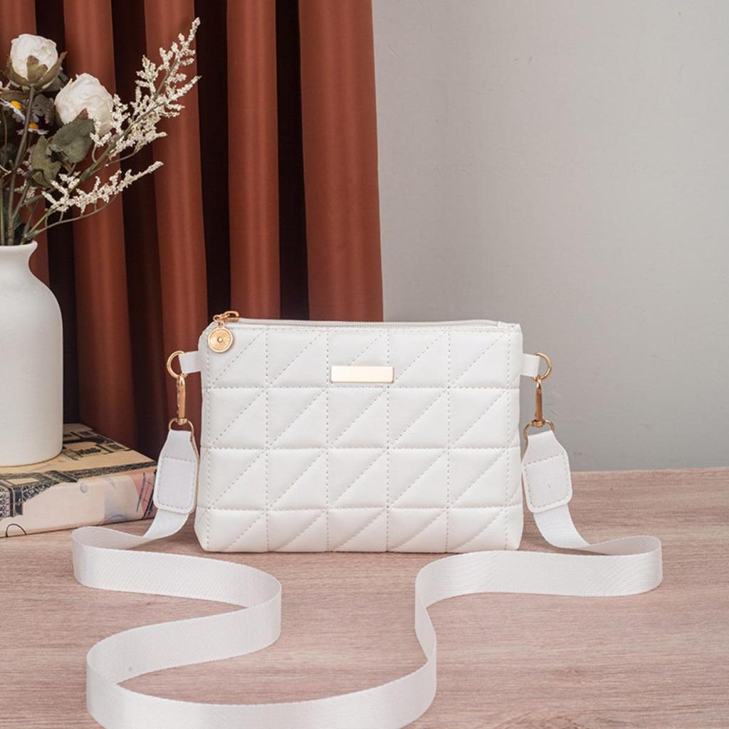 Dámská, Patchworková kostkovaná, Taška přes tělo, Odnímatelný ramenní popruh, Zapínání na zip, Denní kabelka, Kompaktní kabelka, Nezbytná pro každodenní použití