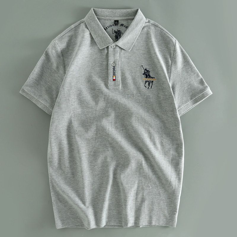 Odm Company Goods! Exported to Japan, Foreign Trade Surplus Polo Shirts, Casual Collared Shirts with Embroidery, Large Size Short-Sleeve T-Shirts
