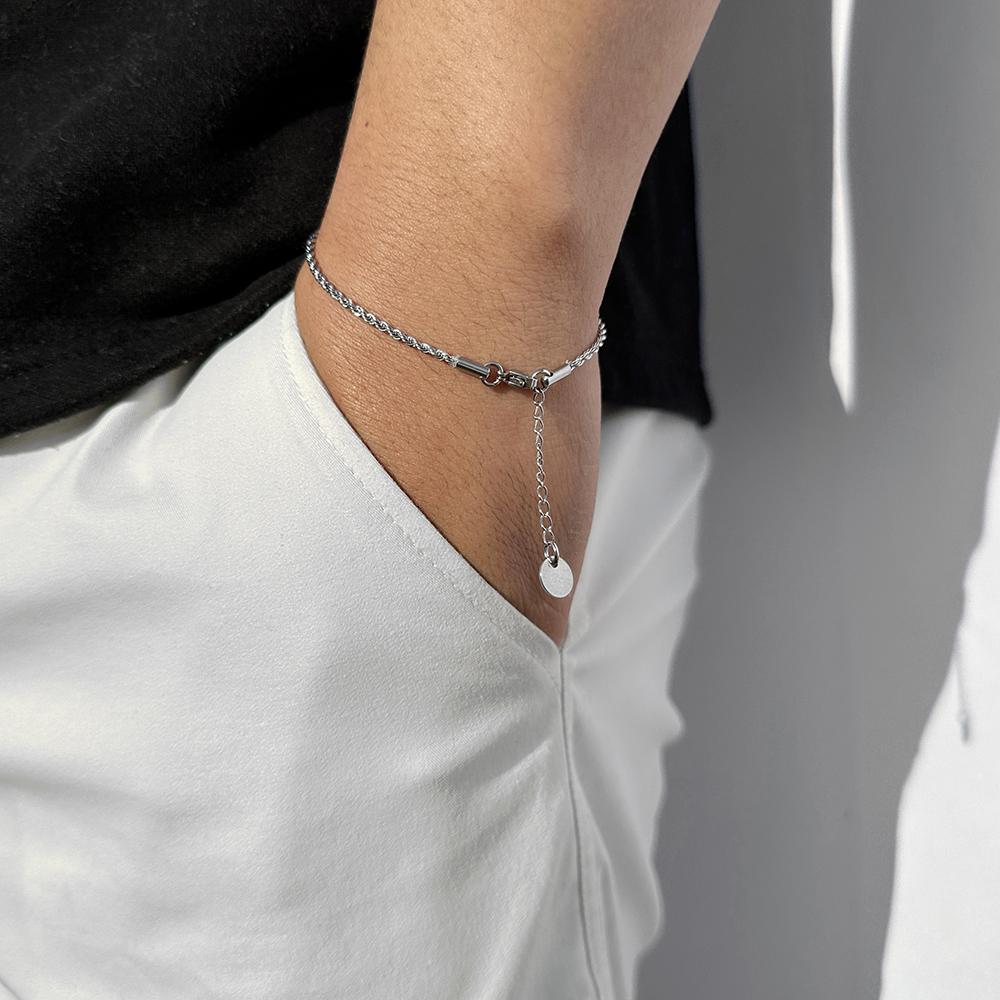 Rush Off Surgical Steel Twist Chain Bracelet