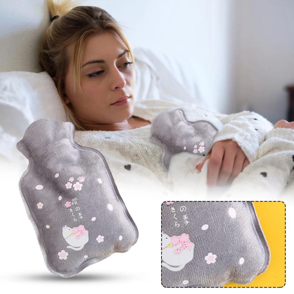 Explosion-Proof Portable Hot Water Bottle – Cartoon Design, Reusable Hand Warmer for Winter