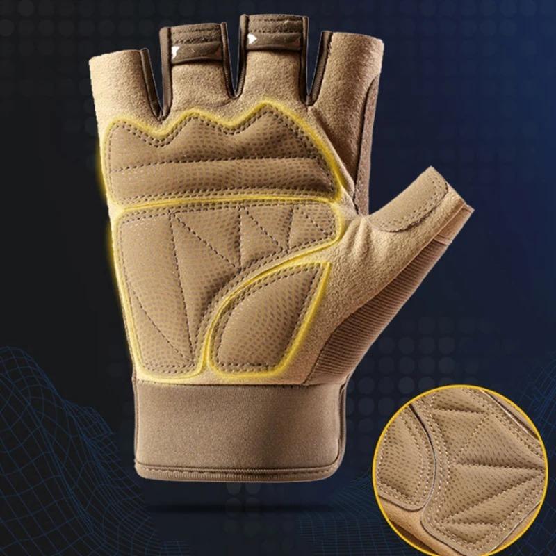 1 Pair Paratrooper Half Finger Tactical Gloves for Men Special Forces Fans Outdoor Sports Cycling & Mountaineering