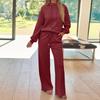 Two Piece Sets For Women Casual Loose Long Sleeve Shirts And High Waisted Drawstring Shorts Tracksuit Fall Outfits