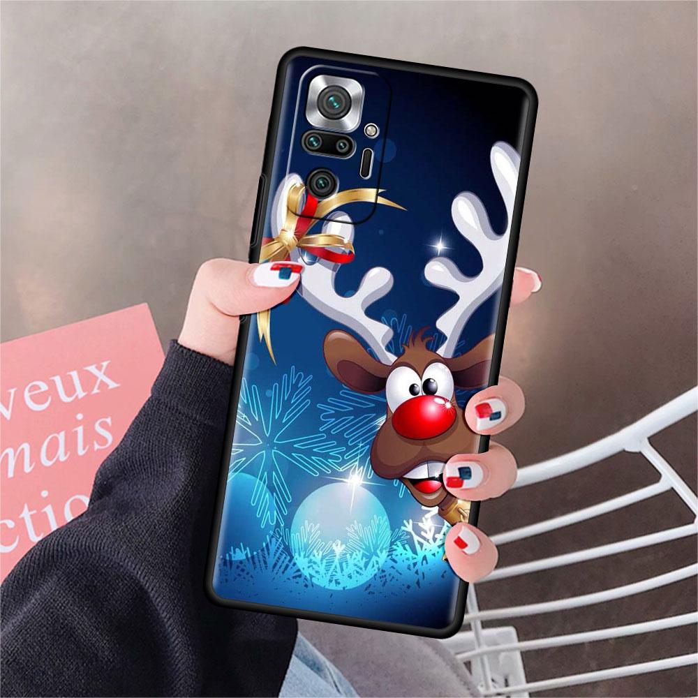 

Чехол для Xiaomi Redmi Note 10 9 11 Pro, мягкий чехол для телефона 10S 9S K40 8 9A 9C 9T 7 10C 8T, силиконовый чехол с Рождеством и снегом Redmi Note 7