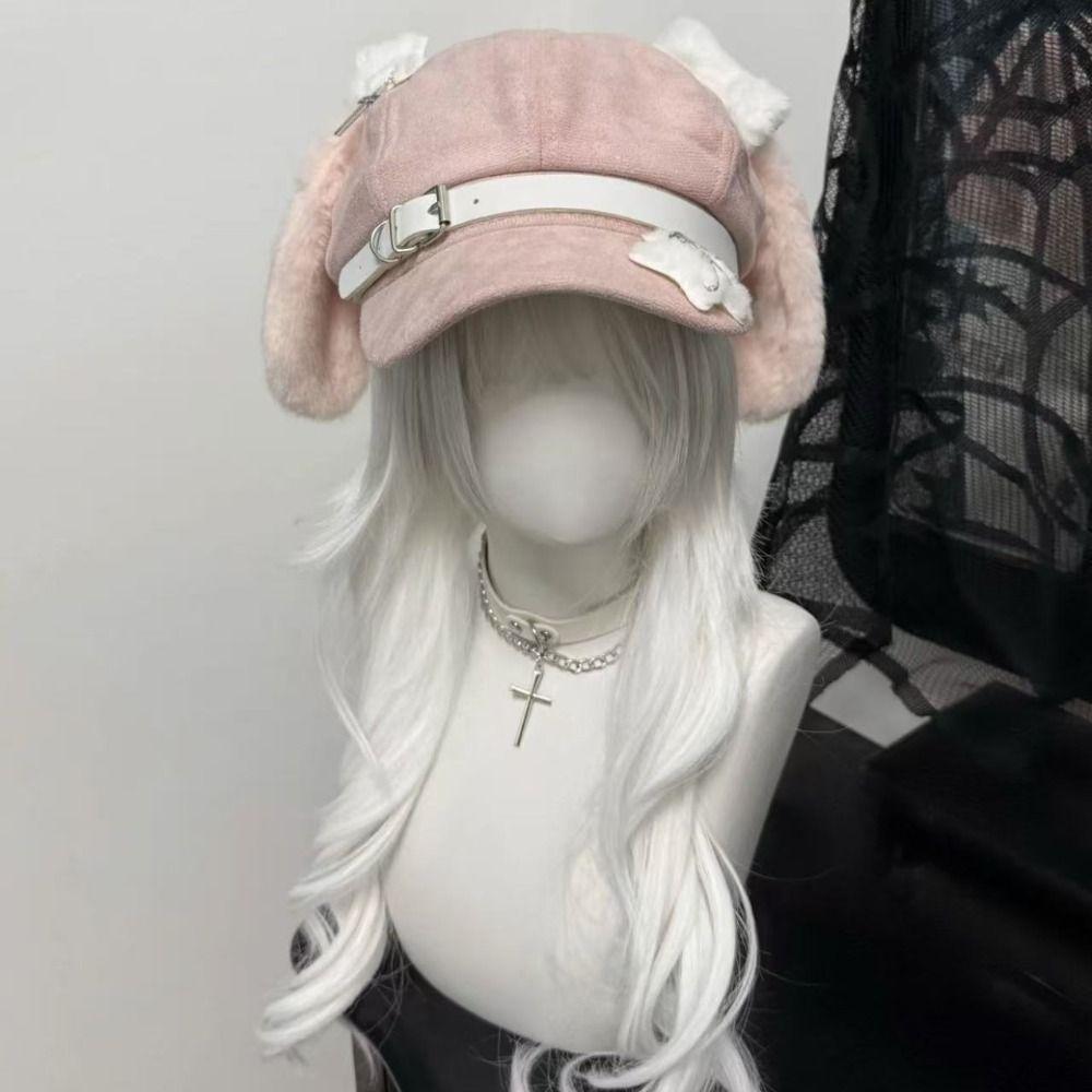 Soft Fabric Newsboy Hat Sweet Style Visors Cap Cute Trendy Headwear  Female Wear