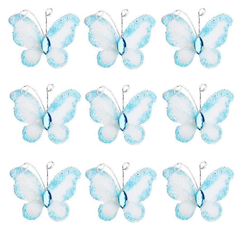 Butterflies Decorations For Tinsel Crafts Wire Butterfly Decor Butterfly Glitter Wedding Decorative Removable