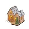 Nordic Style Light-Up Wooden Christmas Tabletop House Ornaments