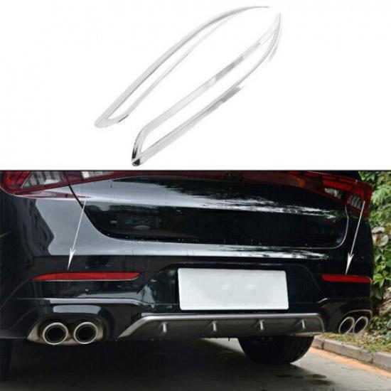 For Kia K5 Optima 21-2024 Glossy Chrome Rear Fog Light Lamp Frame Trim 2PCS