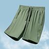 Large Size L-8XL Men's High Stretch Ice Silk Shorts, Sport Five Quarter Pants, Summer Thin Beach Pants