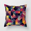 New Modern Minimalist Polyester Fabric Pillowcase Colorful Abstract Geometric Pattern Peach Leather Velvet Pillow Cushion Cover