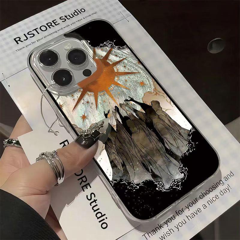 

Mystical Sun Ghost Coven Art Phone Case for iPhone 17 16 15 14 13 12 11 Series Pro Max Plus Double Layer Protection iphone 11
