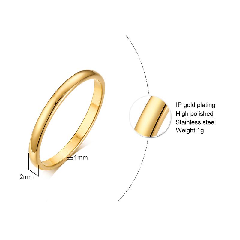 3mm Braided Twist Ring for Women Stainless Steel Gold Color Twist Rope Rings Infinity Stacking Band Wedding Jewelry