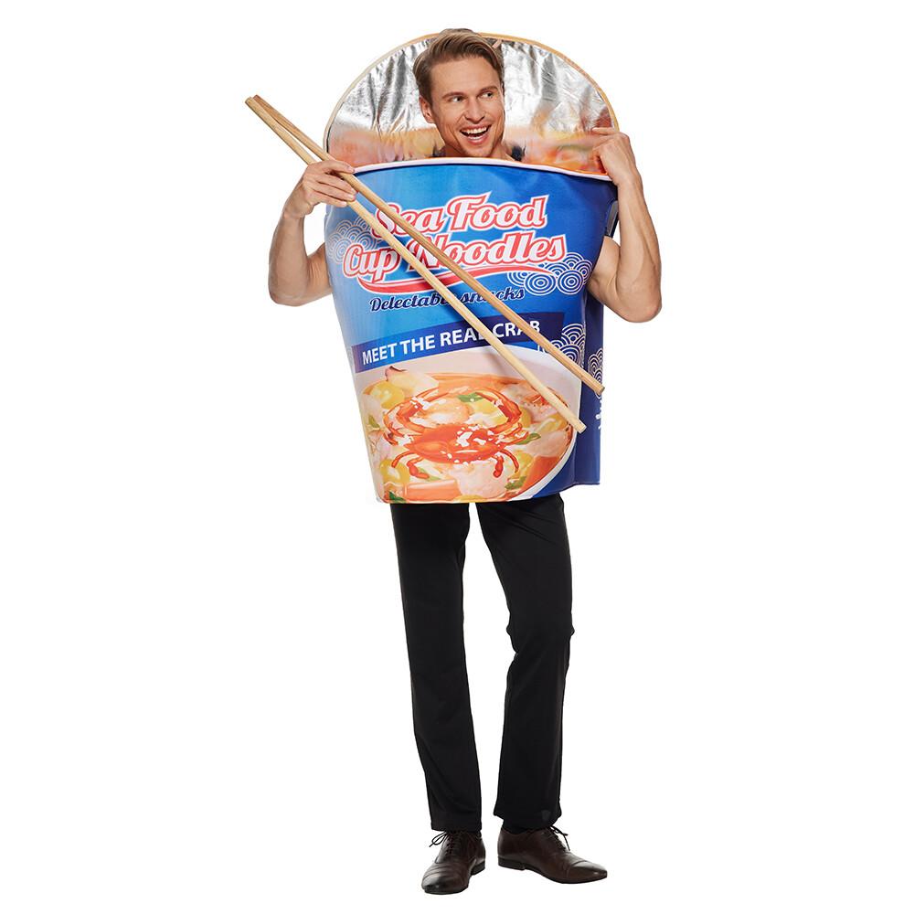 Adult Seafood Cup Noodles Costume Men Halloween Instant Noodles Cosplay in Party
