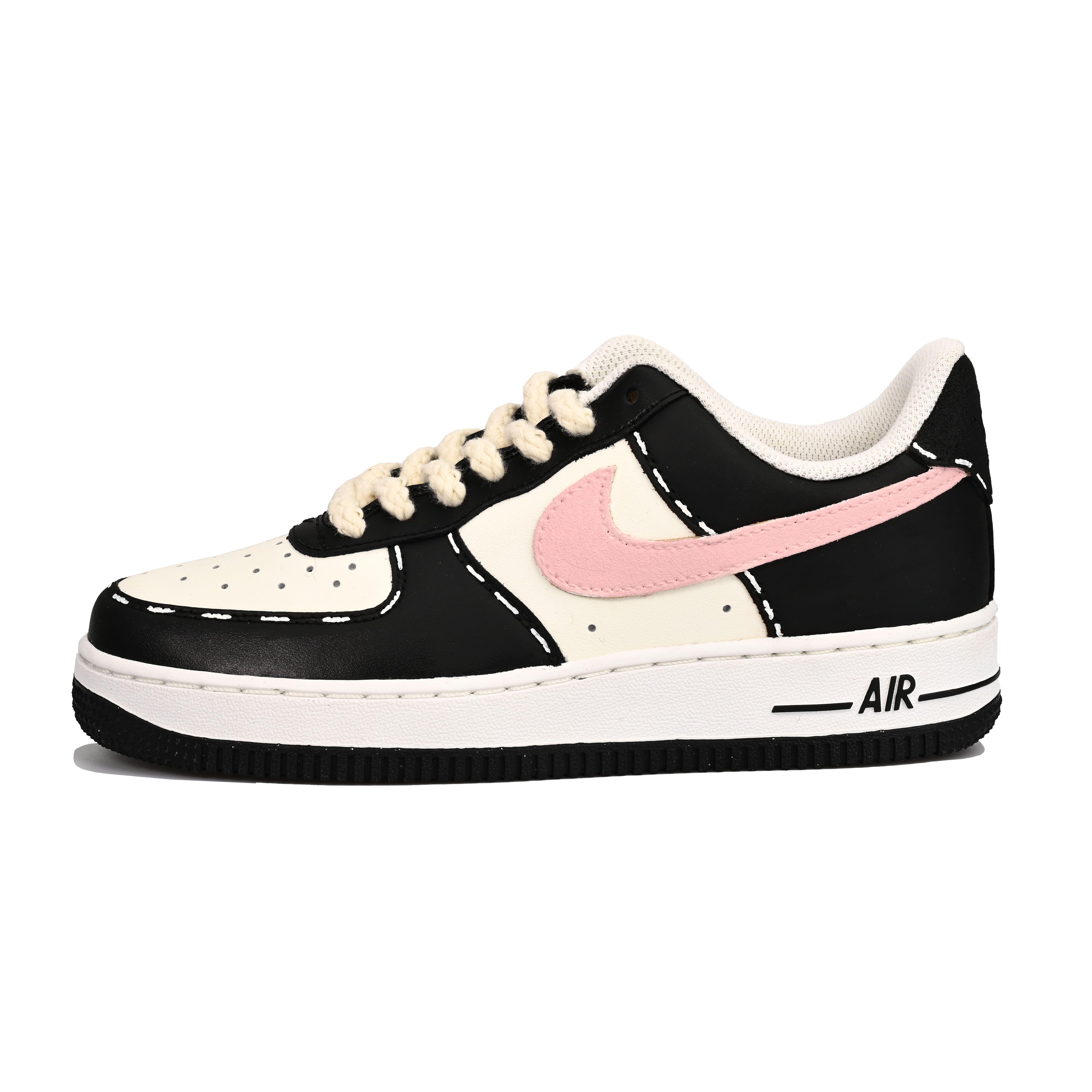 

Nike Air Force 1 Wandering Girlish SAML Slip Resistant Abrasion Resistant Low top Skateboard Shoes Unisex Black Pink FB3355-200(Team6-) 36.5