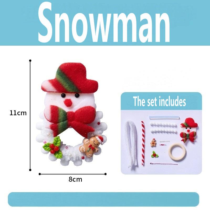 Christmas Pipe Cleaners Set 3D Felt Hanging Charms Christmas Tree Santa Clause Cute Hanging Ornaments for Tree Decorations