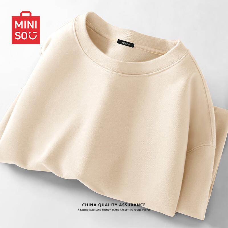 MINISO Men's 2026 Fall Heavyweight Crewneck Sweatshirt