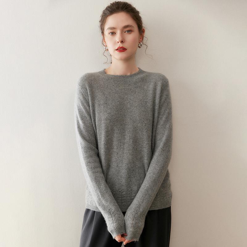 2025 Autumn-Winter Women's Cashmere Round Neck Pullover Sweater