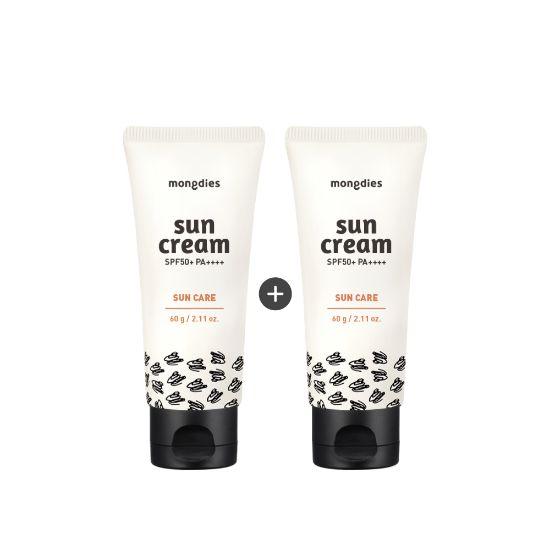 Mongdies Zinc Moisture Sunscreen SPF50+ PA++++ 60g - Pack of 2