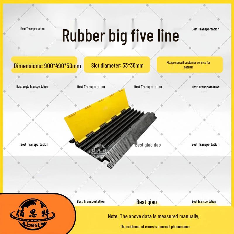 Durable Road Crossing Cable Protector: Anti-Crush Rubber Trunking Cover for Floor Protection