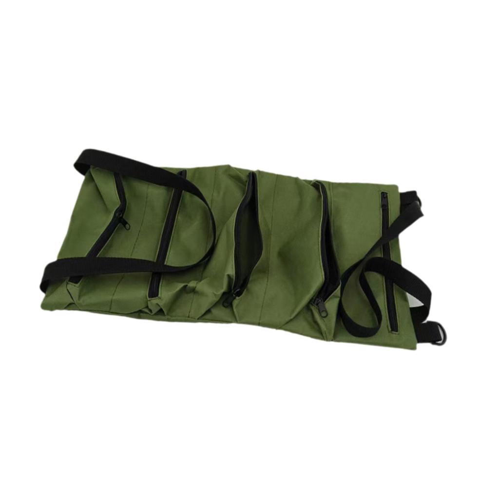 Tool Roll Up Bag Handbag with 5 Zipper Pockets Waterproof for Home Use