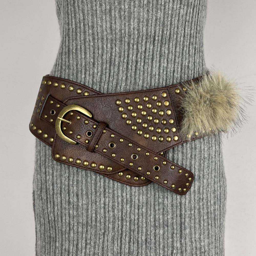 Exaggerated Wide Belts PU Leather Waist Strap Chic Waist Cummerbunds