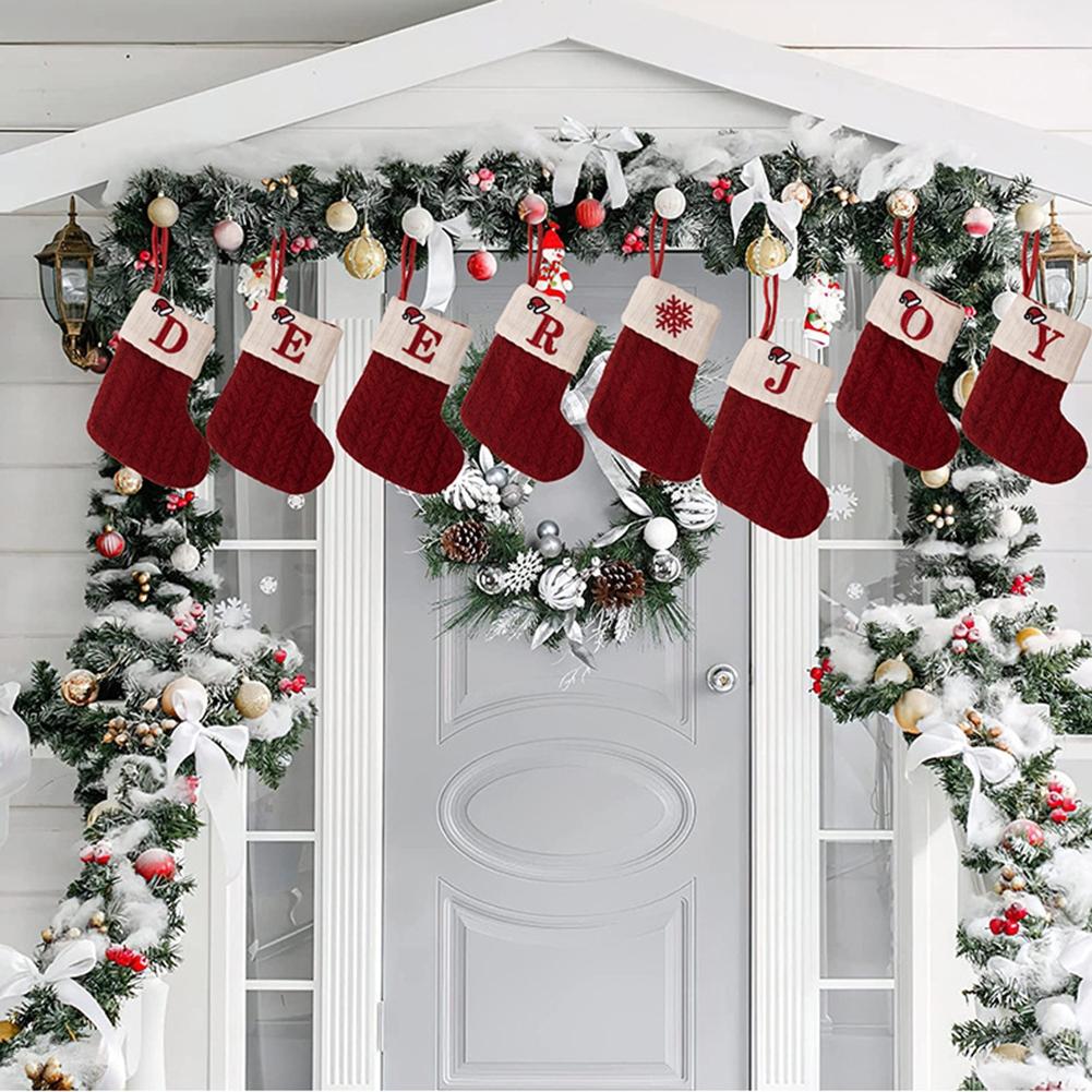 Christmas Stocking Christmas Tree Decorating Knitted