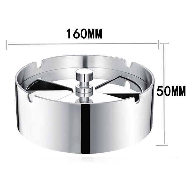 Seiko Stainless Steel Ashtray with Lid - Creative, Thickened Design for Home, Car, or Cafe Use