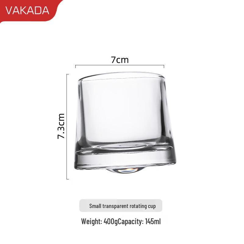 VAKADA Rotating Glass Whiskey Tumbler