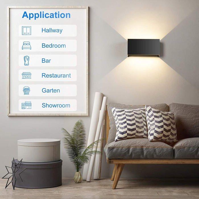 LED nástěnné svítidlo - Kingwei - 20W - Hliník - IP65 - 3000K teplá bílá