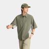 Li Ning CF Sport Casual Simple Loose Color Block Short Sleeve Shirt Men Shirts Green ASHV051-3