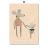 Poster con Coniglio, Topo e Oca stile Cartone Animato Boho, Arte da Parete per Nursery, Pittura su Tela, Poster Retro Nordico, Quadro da Parete, Decorazione per Stanza di Bambini