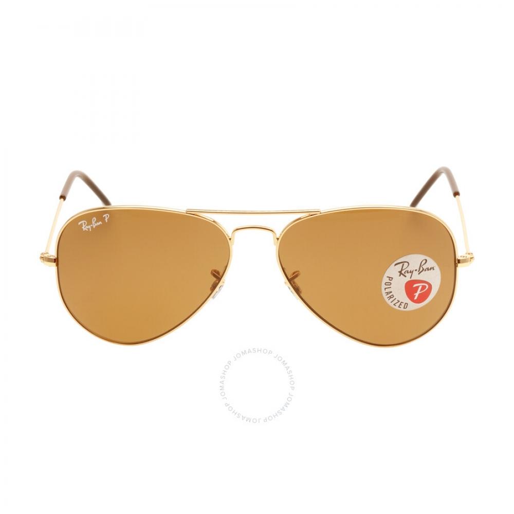 

Ray Ban Aviator Classic Polarized Brown Pilot Unisex Sunglasses RB3025 001 57 58