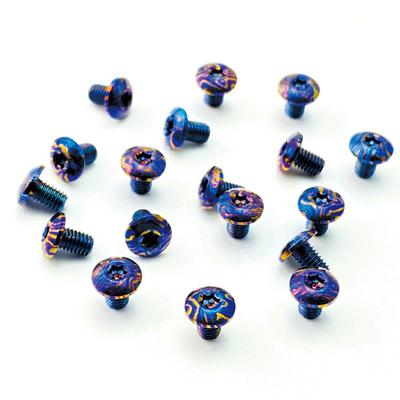 10pcs/lot CNC Timascus Titanium Damascus Made Knife Handle DIY Make Part M3 Thread Screws Nail T8 Torx Button Head Spindle Rivet