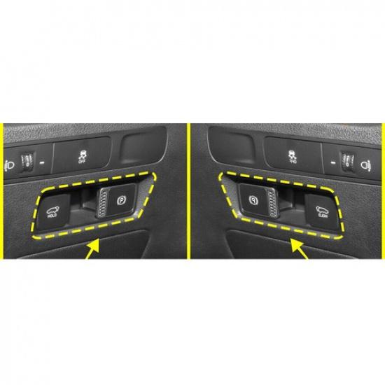 Inner Tailgate Rear Door Switch Trim For Hyundai Palisade 23-24 Red Carbon Fiber