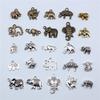 20pcs Elephant Charms For Jewelry Making Elephant Beads Antique Bronze Silver Color Antique Jewelry Making DIY Handmade Craft