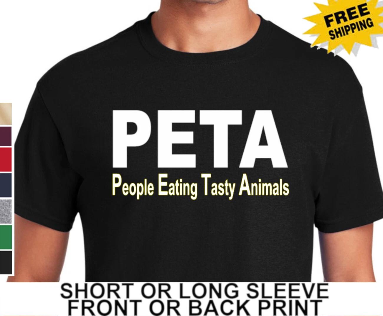 Funny Anti Vegan Vegetarian PETA People Eating Tasty Animals  Men s T Shirt XS