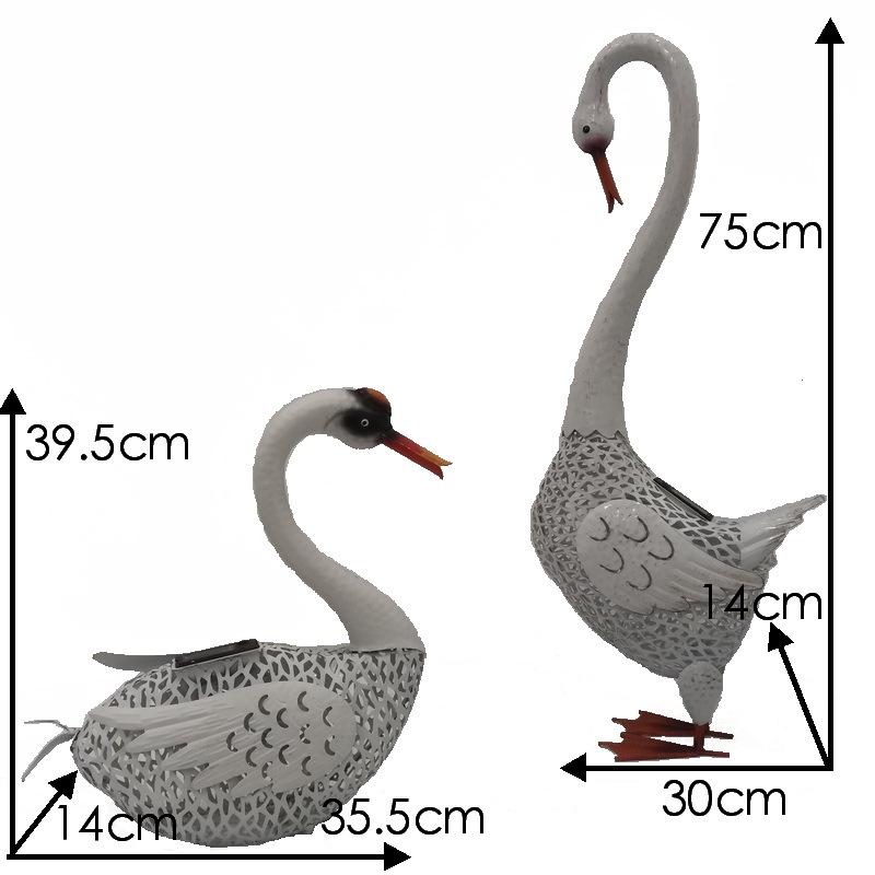 

Сонячний Садовий Сітчастий Світильник Лебідь для Зовнішнього Декору Газону