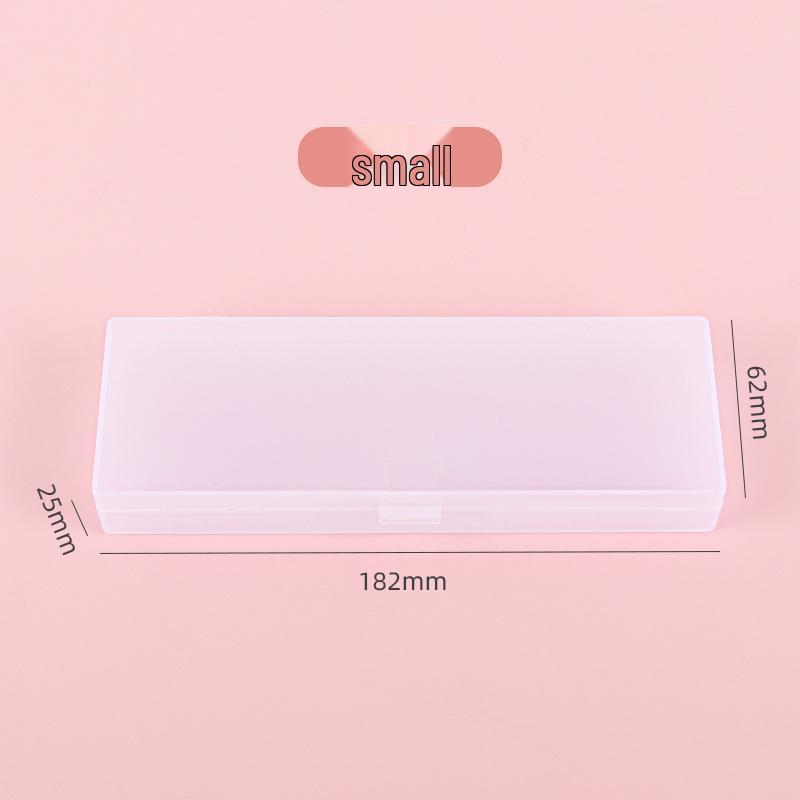 Transparent Frosted Minimalist Pencil Case - Multifunctional PP Stationery Storage Box for Students