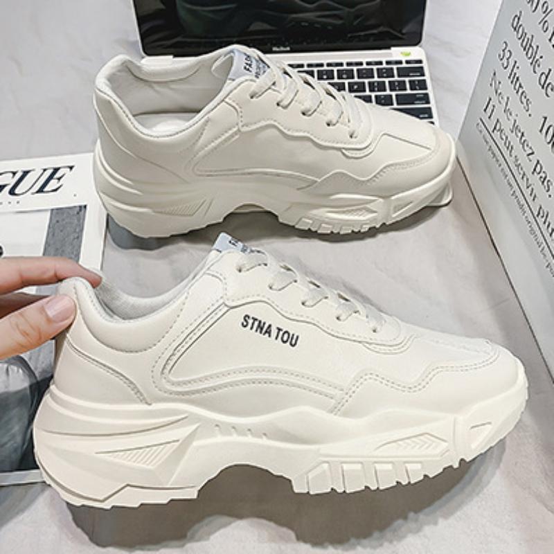 Fashion Men's Sneakers Male Running Sports Shoes PU Leather White Tennis Shoes for Men Lace Up Platform Vulcanized Shoes Tenis Masculino