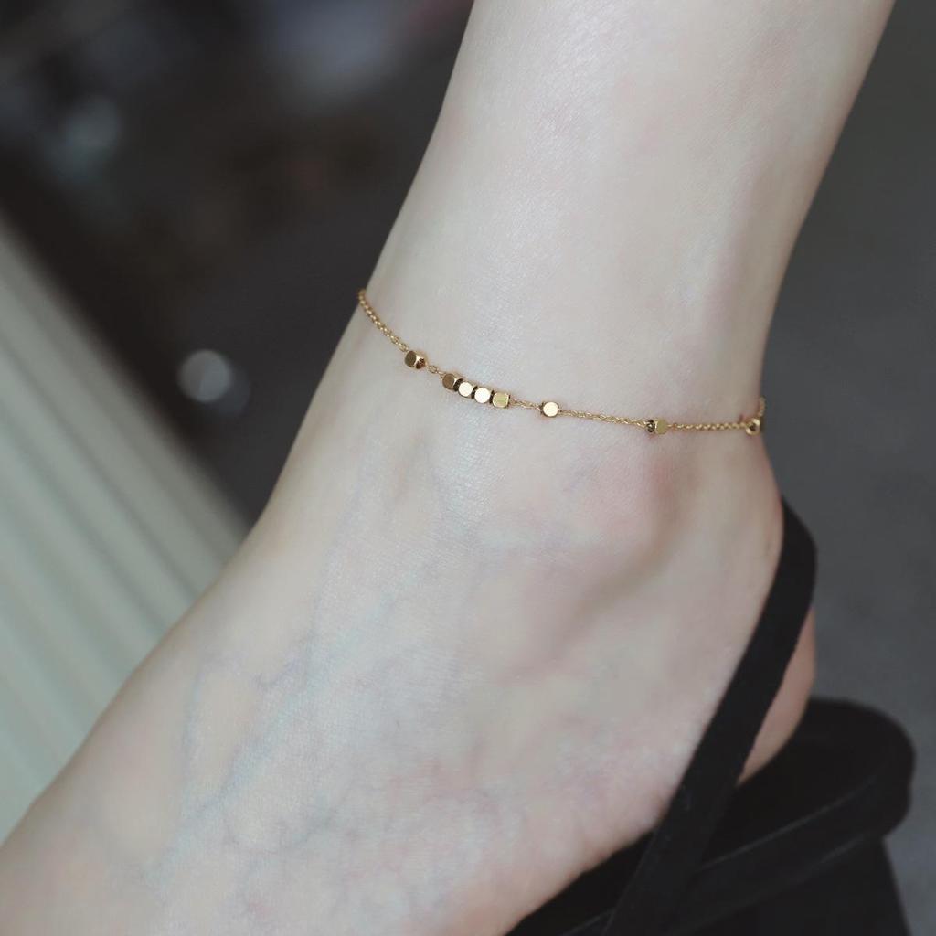2025 Women's Titanium Steel Anklet – Light Luxury, 18K Gold-Plated, Fade-Resistant