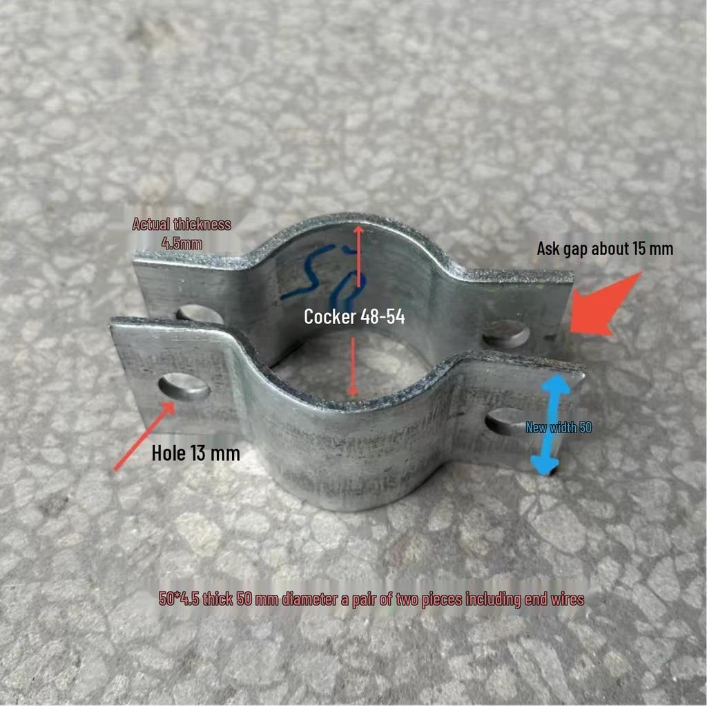 Abrazadera de Mástil y Cable de Viento Semicircular de Servicio Pesado para Postes de Cemento
